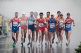 The lead pack in the men's 20km at the 2014 IAAF World Race Walking Cup in Taicang (Getty Images)