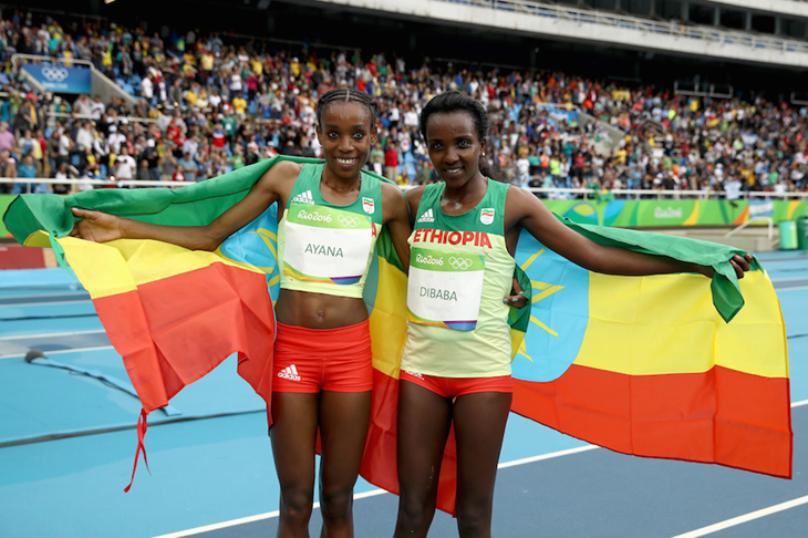 Almaz Ayana and Tirunesh Dibaba ()