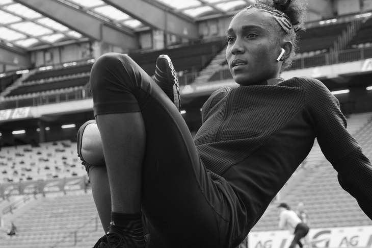 Natoya Goule at training (Michelle Sammet)
