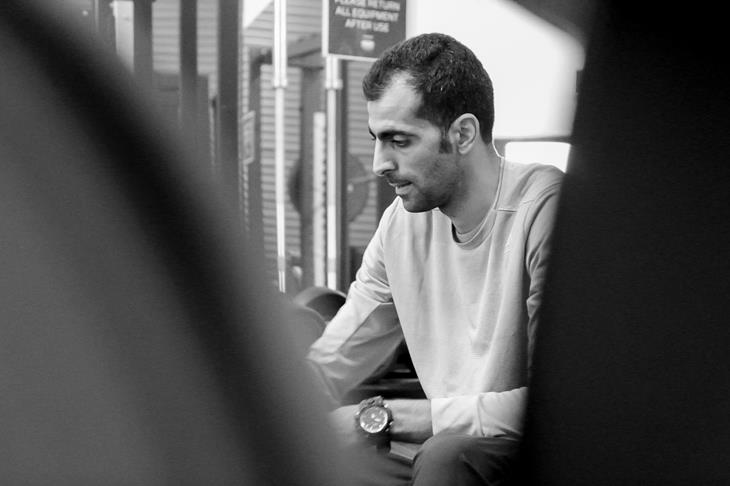 Majd Eddin Ghazal during some weights training (Michelle Sammet)