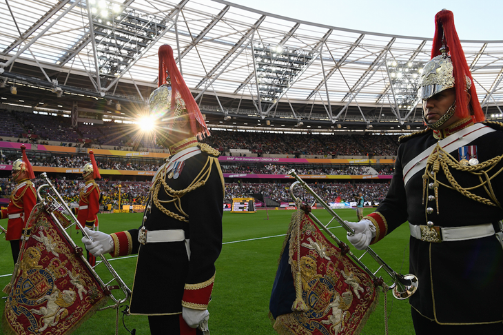 Brass Band introduced field events (Getty Images / AFP)