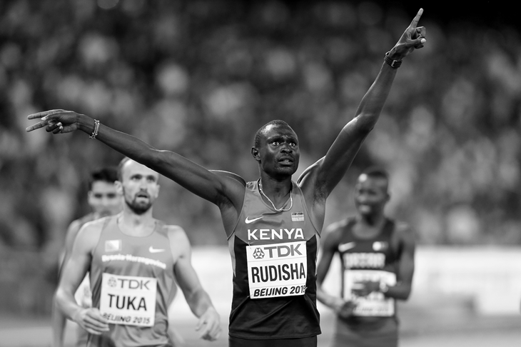 David Rudisha at the 2015 IAAF World Championships (Getty Images)