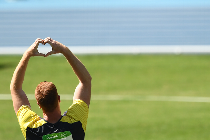 Christoph Harting celebrates gold at the Rio Olympics (Getty Images)