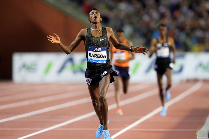 Selemon Barega wins the 5000m at the IAAF Diamond League final in Brussels (Gladys Chai von der Laage)