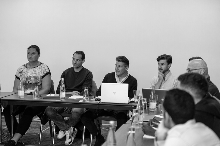 The Athletes' Commission during a meeting with World Athletics President Seb Coe (Philippe Fitte )