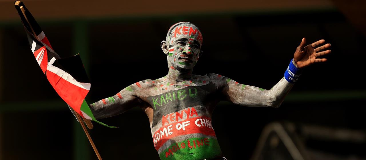 Kenyan fan IAAF World U18 Championships Nairobi 2017 (Getty)
